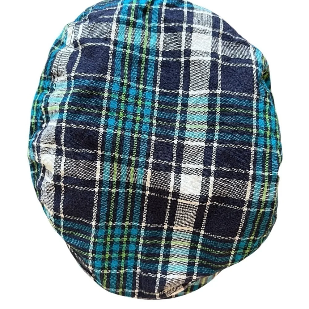 Plaid toddler newsboy cap / bebop style hat 18 month